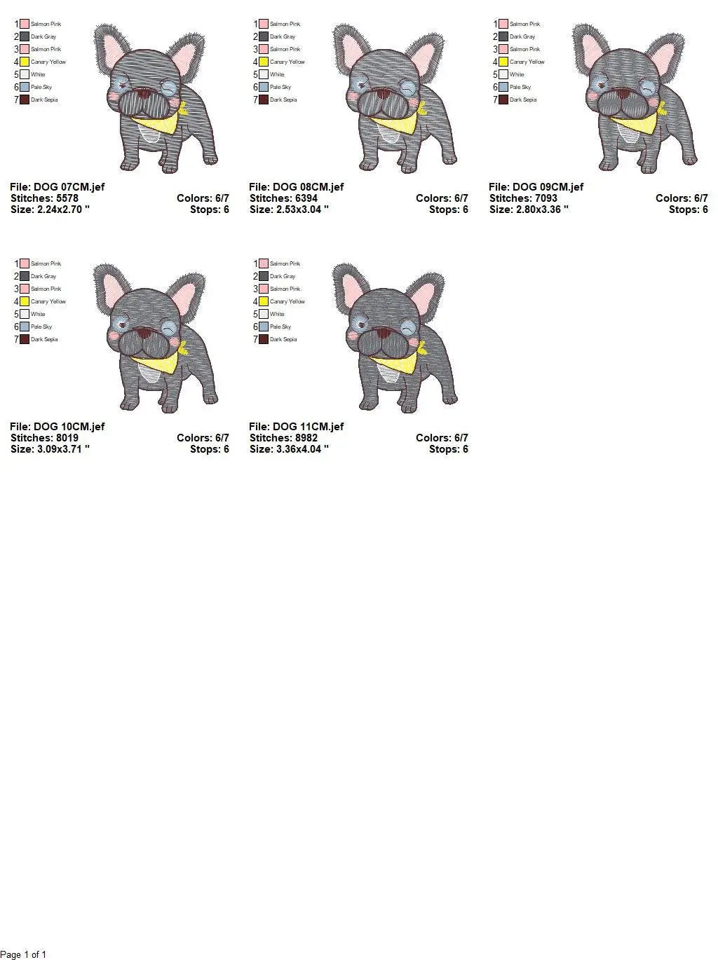French bulldog embroidery designs - Dog embroidery design machine embroidery pattern - Puppy embroidery file - baby boy embroidery download Marcia Embroidery