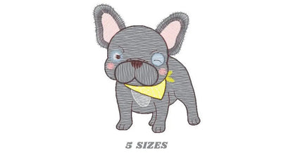 French bulldog embroidery designs - Dog embroidery design machine embroidery pattern - Puppy embroidery file - baby boy embroidery download Marcia Embroidery