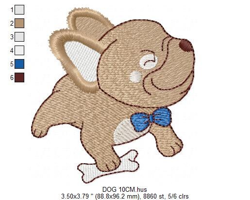 French bulldog embroidery designs - Dog embroidery design machine embroidery pattern - Puppy embroidery file - baby boy embroidery download Marcia Embroidery