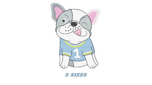 French bulldog embroidery designs - Dog embroidery design machine embroidery pattern - Puppy embroidery file - baby boy embroidery download