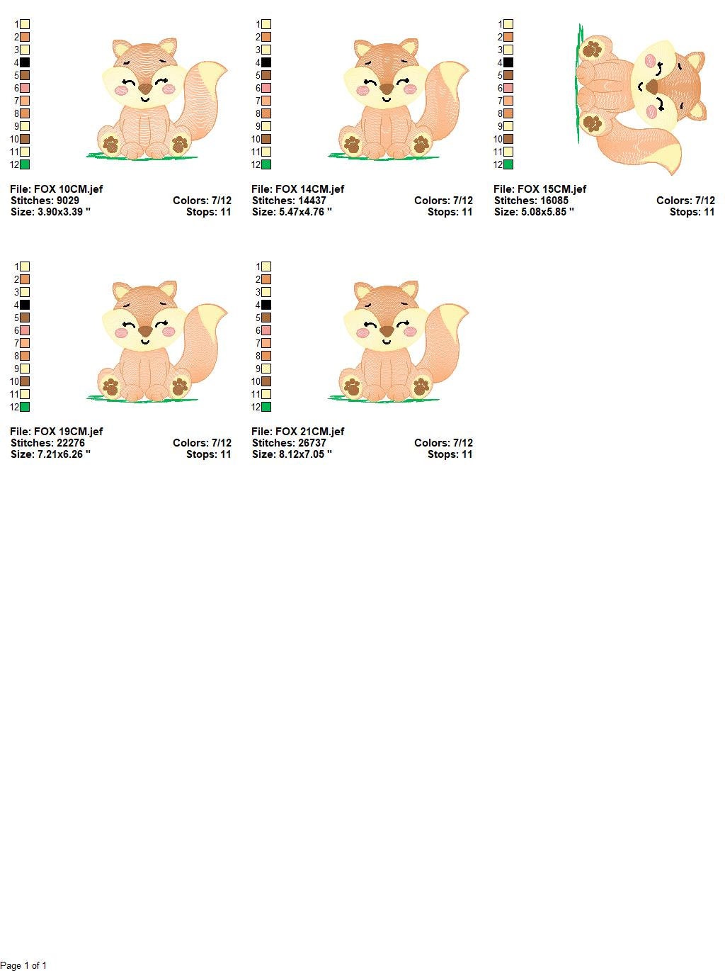 Red Fox embroidery designs - Woodland animals embroidery design machine embroidery pattern - baby girl embroidery file - instant download