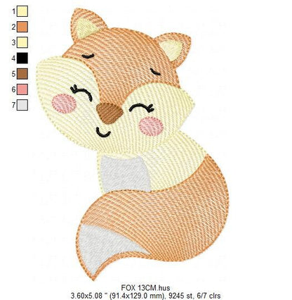 Red Fox embroidery designs - Woodland animals embroidery design machine embroidery pattern - baby girl embroidery file - instant download - Marcia Embroidery