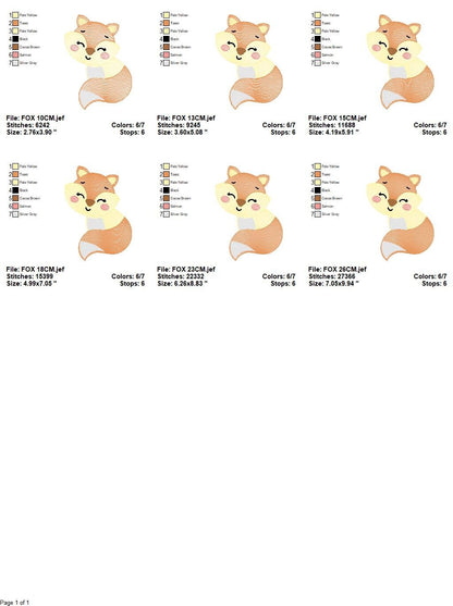 Red Fox embroidery designs - Woodland animals embroidery design machine embroidery pattern - baby girl embroidery file - instant download - Marcia Embroidery