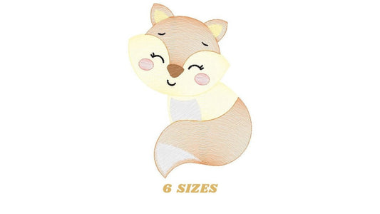 Red Fox embroidery designs - Woodland animals embroidery design machine embroidery pattern - baby girl embroidery file - instant download
