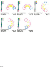 Carica l&#39;immagine nel visualizzatore di Gallery, Rainbow embroidery design - Rainbow applique embroidery designs machine embroidery pattern - Baby girl embroidery file - sky rainbow cute
