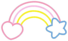 Load image into Gallery viewer, Rainbow embroidery design - Rainbow applique embroidery designs machine embroidery pattern - Baby girl embroidery file - sky rainbow cute
