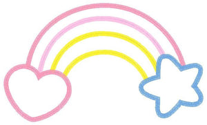 Rainbow embroidery design - Rainbow applique embroidery designs machine embroidery pattern - Baby girl embroidery file - sky rainbow cute