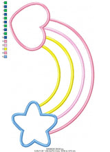 Cargar imagen en el visor de la galería, Rainbow embroidery design - Rainbow applique embroidery designs machine embroidery pattern - Baby girl embroidery file - sky rainbow cute
