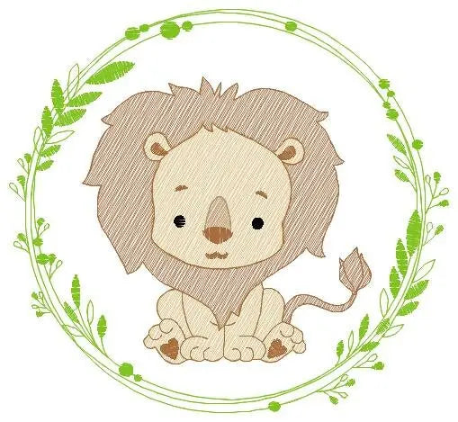 Lion embroidery designs - Safari embroidery design machine embroidery pattern - Baby boy embroidery file - Lion king embroidery download pes Marcia Embroidery