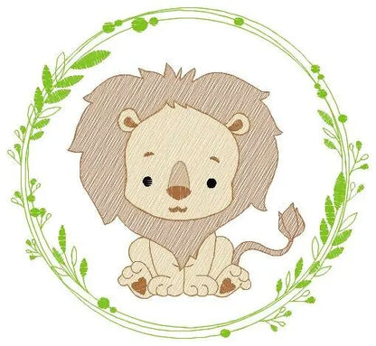 Lion embroidery designs - Safari embroidery design machine embroidery pattern - Baby boy embroidery file - Lion king embroidery download pes Marcia Embroidery