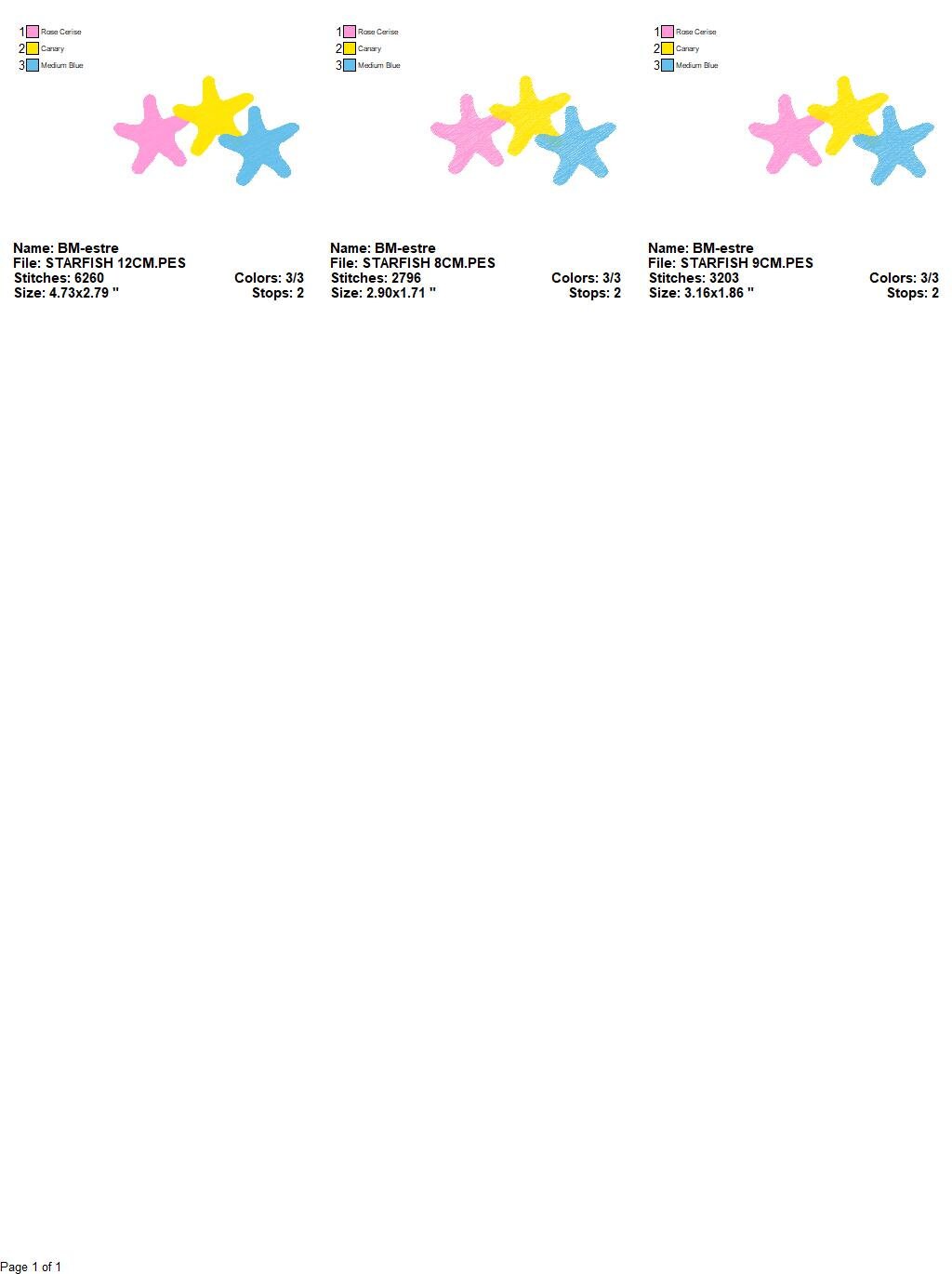 Starfish embroidery designs - Stars fish sea embroidery design machine embroidery pattern - Ocean sea rippled design - instant download pes