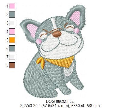 French bulldog embroidery designs - Dog embroidery design machine embroidery pattern - Puppy embroidery file - baby boy embroidery download Marcia Embroidery