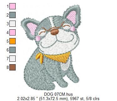 French bulldog embroidery designs - Dog embroidery design machine embroidery pattern - Puppy embroidery file - baby boy embroidery download Marcia Embroidery
