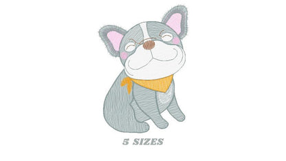 French bulldog embroidery designs - Dog embroidery design machine embroidery pattern - Puppy embroidery file - baby boy embroidery download Marcia Embroidery