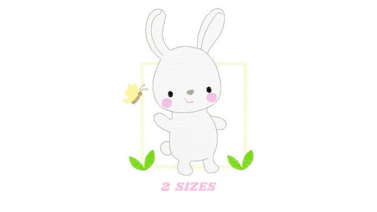 Bunny embroidery design - Rabbit embroidery designs machine embroidery pattern - Baby boy embroidery file - Animal quilt - instant download