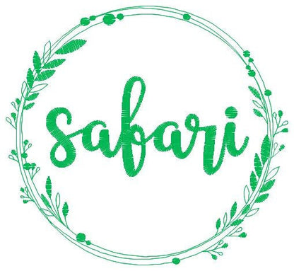 Safari embroidery designs - Animals embroidery design machine embroidery pattern - Laurel frame embroidery file - instant download pes jef