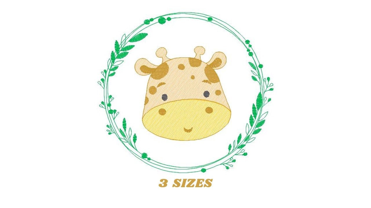 Giraffe face embroidery designs - Giraffe embroidery design machine embroidery pattern - Baby boy embroidery file - instant download pes jef - Marcia Embroidery