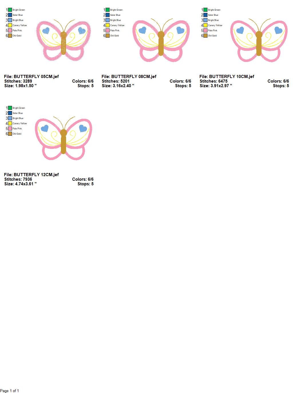 Butterfly embroidery design - Butterflies applique machine embroidery pattern - Baby girl file - Instant digital download jef pes dst hus Marcia Embroidery