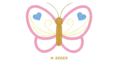 Butterfly embroidery design - Butterflies applique machine embroidery pattern - Baby girl file - Instant digital download jef pes dst hus Marcia Embroidery