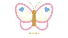 Cargar imagen en el visor de la galería, Butterfly embroidery design - Butterflies embroidery designs machine embroidery pattern - Baby girl embroidery file - butterfly applique pes
