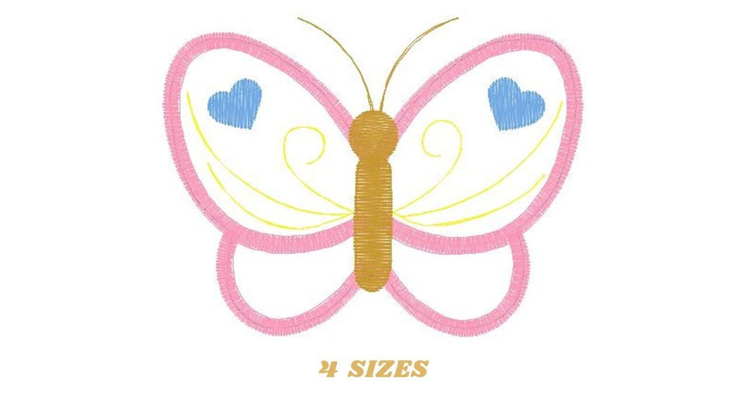 Butterfly embroidery design - Butterflies embroidery designs machine embroidery pattern - Baby girl embroidery file - butterfly applique pes