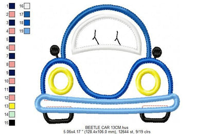 Car embroidery designs - Vehicle embroidery design machine embroidery pattern - Automobile embroidery file - car applique design boy design