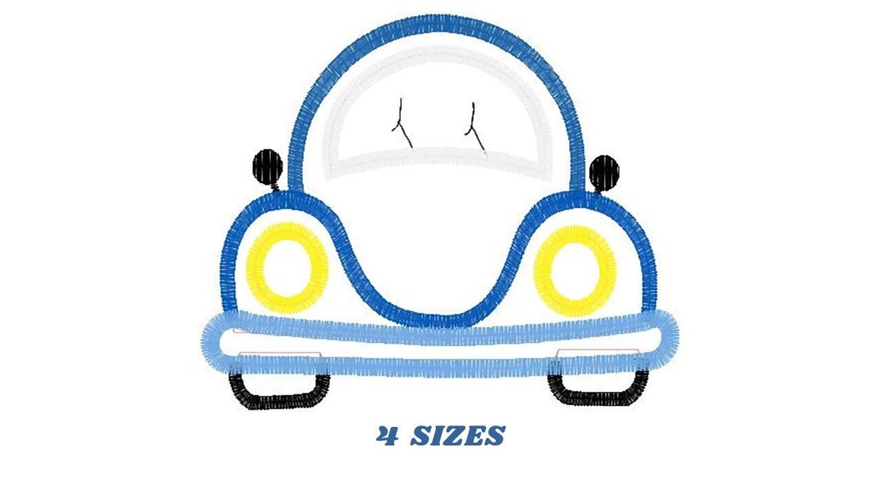 Car embroidery designs - Vehicle embroidery design machine embroidery pattern - Automobile embroidery file - car applique design boy design