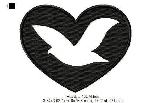 Peace embroidery design - Peace Dove embroidery designs machine embroidery pattern - No war embroidery download file - Ukraine FREE design Marcia Embroidery