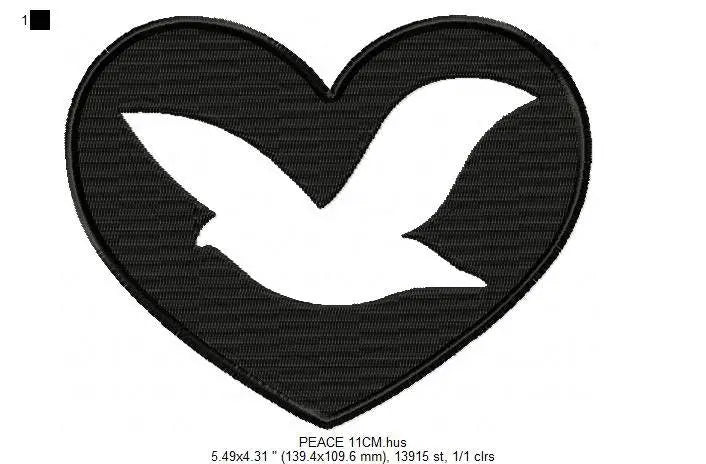 Peace embroidery design - Peace Dove embroidery designs machine embroidery pattern - No war embroidery download file - Ukraine FREE design Marcia Embroidery