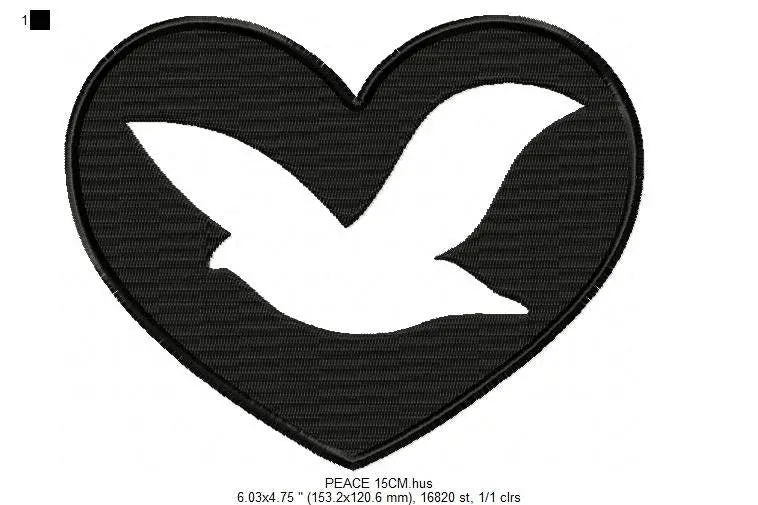 Peace embroidery design - Peace Dove embroidery designs machine embroidery pattern - No war embroidery download file - Ukraine FREE design Marcia Embroidery