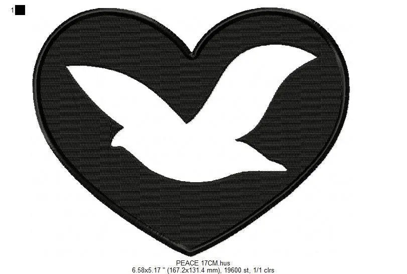 Peace embroidery design - Peace Dove embroidery designs machine embroidery pattern - No war embroidery download file - Ukraine FREE design Marcia Embroidery