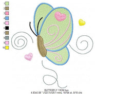 Load image into Gallery viewer, Butterfly embroidery design - Cute embroidery designs machine embroidery pattern - Baby girl embroidery file - instant download digital pes
