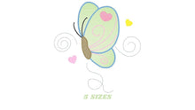 Cargar imagen en el visor de la galería, Butterfly embroidery design - Cute embroidery designs machine embroidery pattern - Baby girl embroidery file - instant download digital pes
