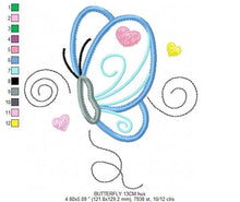 Cargar imagen en el visor de la galería, Butterfly embroidery design - Butterfly applique embroidery designs machine embroidery pattern - baby girl embroidery file  instant download
