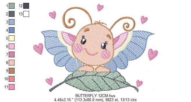 Butterfly embroidery design - Dragon Fly embroidery designs machine embroidery pattern - Baby girl embroidery file - instant download pes Marcia Embroidery