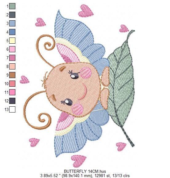 Butterfly embroidery design - Dragon Fly embroidery designs machine embroidery pattern - Baby girl embroidery file - instant download pes Marcia Embroidery