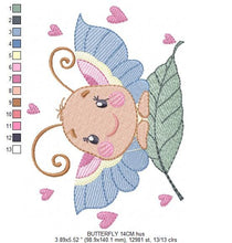 Laden Sie das Bild in den Galerie-Viewer, Butterfly embroidery design - Dragon Fly embroidery designs machine embroidery pattern - Baby girl embroidery file - instant download pes
