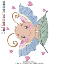 Load image into Gallery viewer, Butterfly embroidery design - Dragon Fly embroidery designs machine embroidery pattern - Baby girl embroidery file - instant download pes
