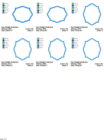 Monogram Frame embroidery designs set - Frame Applique Design Shape Embroidery Machine embroidery pattern - Monogram Form - instant download