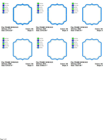 Monogram Frame embroidery designs set - Frame Applique Design Shape Embroidery Machine embroidery pattern - Monogram Form - instant download