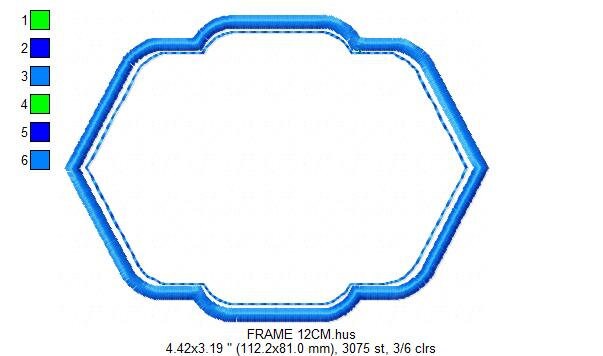 Frame embroidery designs set - Frame Applique Design Shape Machine embroidery pattern - Curly Monogram Form - instant download