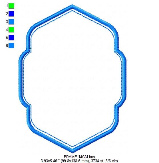 Frame embroidery designs set - Frame Applique Design Shape Machine embroidery pattern - Curly Monogram Form - instant download