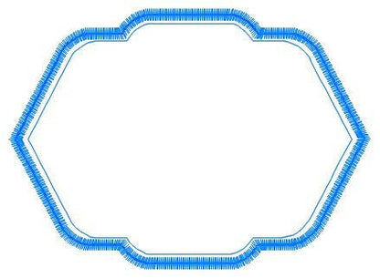 Frame embroidery designs set - Frame Applique Design Shape Machine embroidery pattern - Curly Monogram Form - instant download