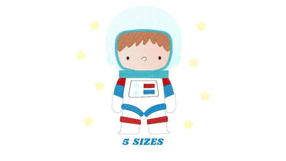 Astronaut embroidery designs - Baby boy embroidery design machine embroidery pattern - instant download - Space embroidery file Star Rocket