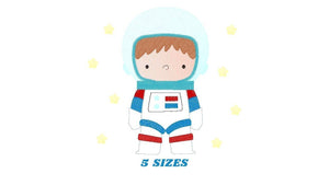 Astronaut embroidery designs - Baby boy embroidery design machine embroidery pattern - instant download - Space embroidery file Star Rocket