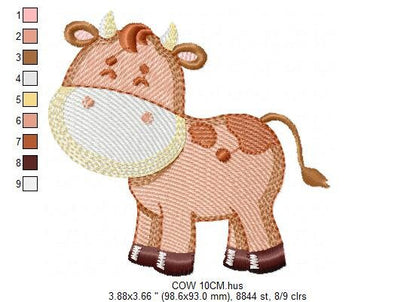 Cow embroidery design - Animal ranch embroidery designs machine embroidery pattern - Farm embroidery file - boy embroidery instant download Marcia Embroidery