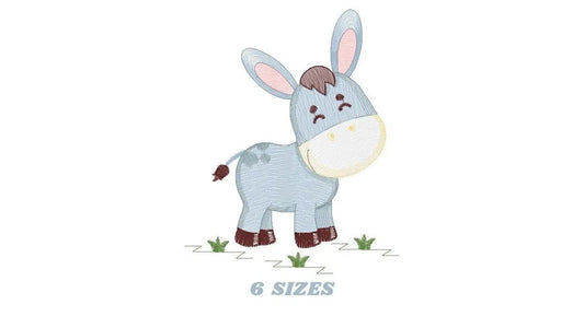 Donkey embroidery design - Farm animals embroidery designs machine embroidery pattern - Donkey ranch embroiery file - instant download pes Marcia Embroidery