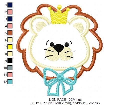 Lion embroidery designs - Lion King embroidery design machine embroidery pattern - Lion with crown applique design - boy embroidery file