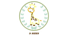 Laden Sie das Bild in den Galerie-Viewer, Giraffe embroidery designs - Safari embroidery design machine embroidery pattern - Animal embroidery file - Giraffe applique frame pes jef
