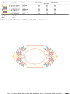 Frame embroidery designs - Flowers embroidery design machine embroidery pattern - baby girl embroidery file - Flower Wreath design download